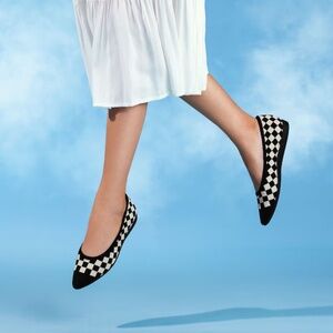 Vivaia pointed toe ballet flats (Aria walker), checker